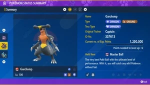 Pokémon Escarlata Violeta Ultra Brillante 6IV Garchomp Comercio Rápido - Masterball GRATIS - Imagen 1 de 3