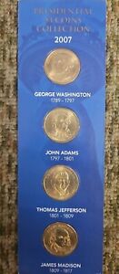 2007 Presidential Gold $1 Coins, Uncirculated, 1st (4) presidents-U.S. Mint