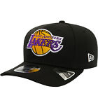 New Era LA Lakers 9FIFTY Stretch Curved Visor Snapback Cap Hat - Black