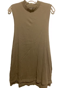 ASOS Men's sleeveless tank top NWOT Medium Light Brown Deep Arms longer back hem - Picture 1 of 3