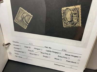 Vintage US # 566 15 Cent Statue of Liberty 1931 Used (2pcs) - Image 1 of 3