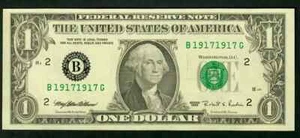 $1 1985 FRN BIRTH YEAR REPEATER FANCY SERIAL 1917-1917 GEM - Picture 1 of 1