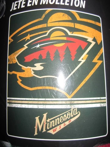 NHL HOCKEY MINNESOTA WILD PLUSH FLEECE THROW~BLANKET~50"X60"~NWT Cover