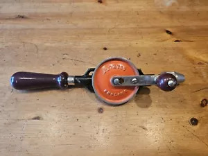 VINTAGE ORIGINAL STANLEY 803 'EGG BEATER' HAND DRILL-WORKING ORDER - Picture 1 of 7