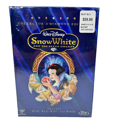 Disney Snow White & the Seven Dwarfs Diamond Box Edition Blu-Ray DVD and Book - Image 1 of 4