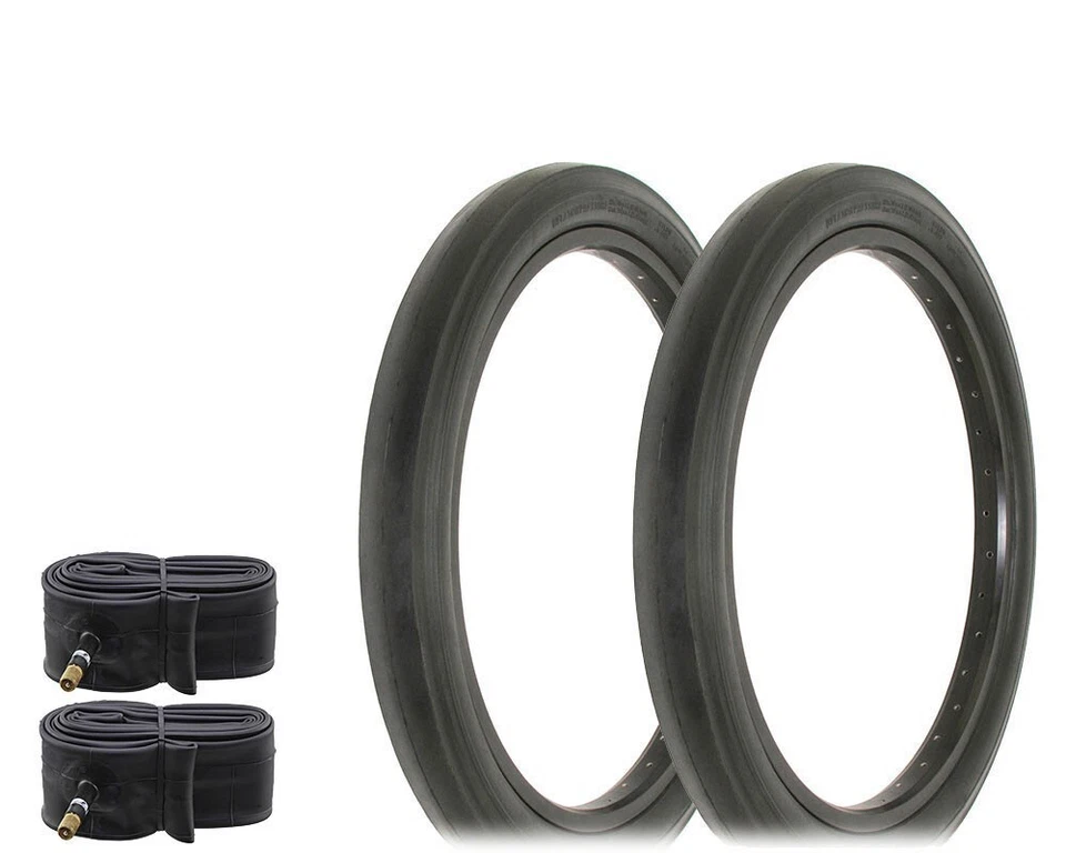 2 RALSON 20 X 2.125 BLACK SLICK BICYCLE TIRES, S-2 RIM, SCHWINN STYLE W/TUBES. - Image 1 of 1