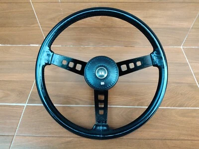 For Mitsubishi Lancer 1400 1600 A72 A73 Celeste 3 Spoke Black Steering Wheel - Image 1 of 4