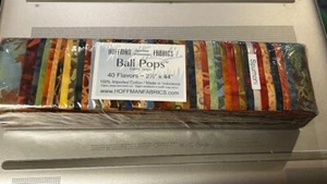 NEW NIP Spumoni Bali Pops Batik 2.5" Strips Hoffman Fabrics For Quilting 40 pcs - Picture 1 of 3