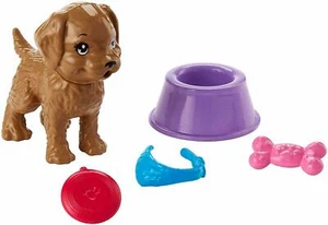 Barbie Doll Brown Puppy with Accessories - Picture 1 of 4