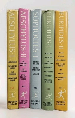 Rare Vintage Modern Library Greek Tragedies Lot Euripides Sophocles Aeschylus HC - Image 1 of 4