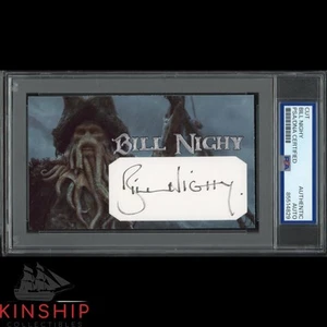 Bill Nighy signed Cut 3x5 Custom Card PSA DNA Slab Pirates Caribbean Auto C4577 - Picture 1 of 2