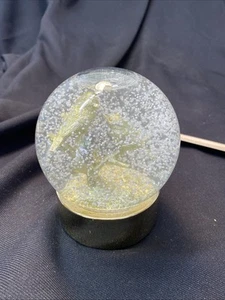 Pottery Barn Snow Globe Gold Love Birds Christmas 4.5” - Picture 1 of 8
