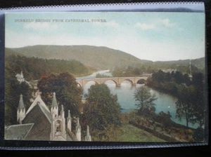 POSTKARTE PERTHSHIRE RIVER TAY DUNKELD BRÜCKE VOM CATHEDRAL TOWER - Bild 1 von 1