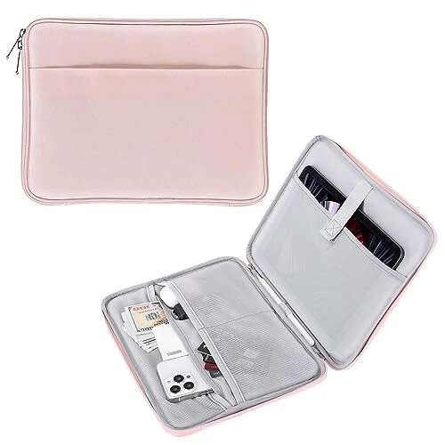  Tablet Sleeve, Protective Carrying Bag with Two Compartments 9-11 Inch Pink - Image 1 of 4