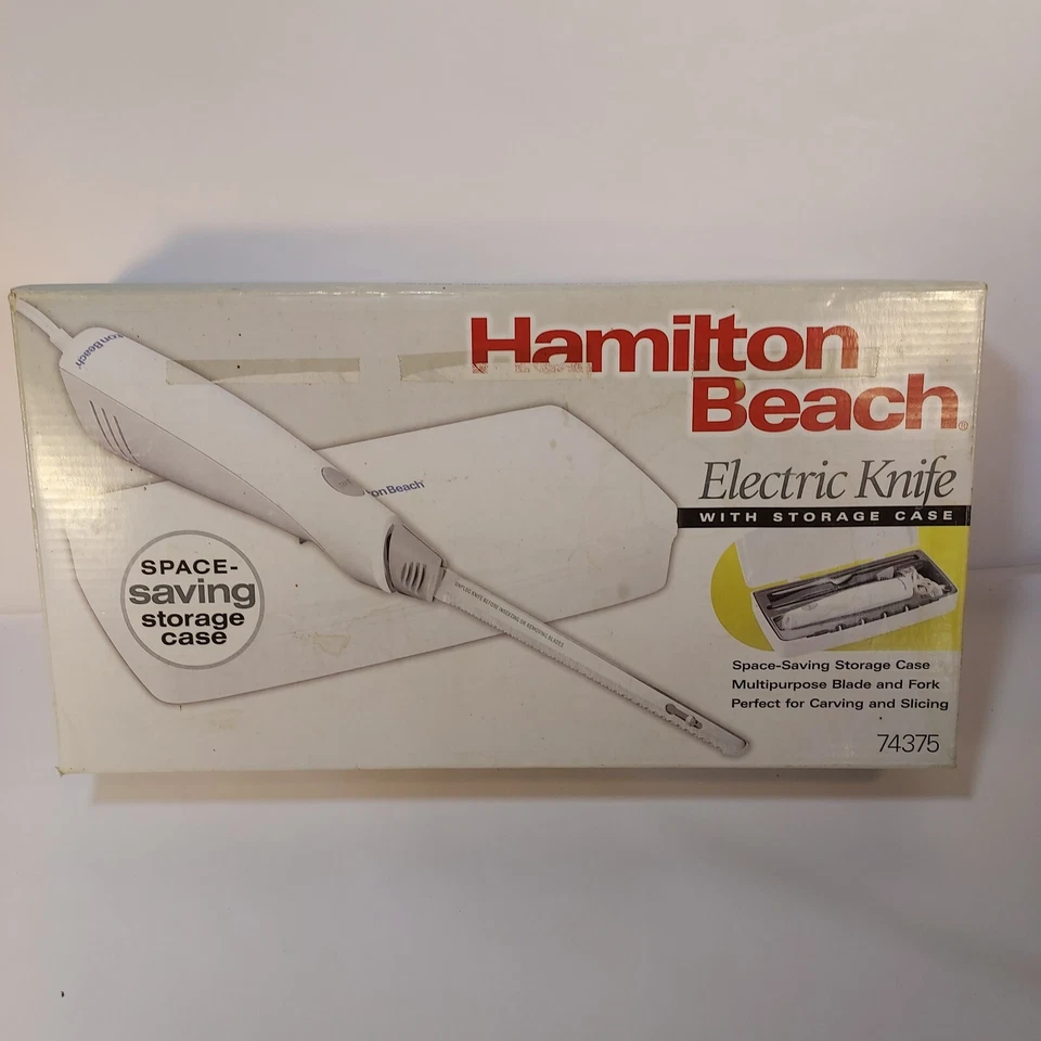 Hamilton Beach 74375n Electric Knife With Storage Case White