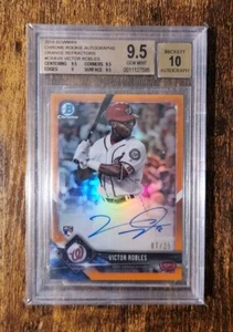 Victor Robles 2018 Bowman Chrome RC Rookie Auto Orange Refractor #/25 BGS 9.5 - Bild 1 von 2