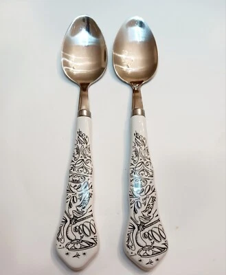 (2) Cucharas soperas ovaladas de lugar SÉ NUESTRO INVITADO Disney La Bella y la Bestia ~ Tailandia Foto 1 de 4