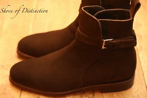 Meermin Brown Suede Jodhpur Buckle Boots Men's UK 8.5 US 9.5 EU 42.5 - Picture 1 of 10