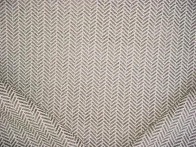 Brunschwig et Fils BF10667 Tudor Weave Silver Ebony Chevron Upholstery Fabric - Image 1 of 4
