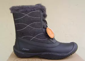 NEW JAMBU JBU BLACK VEGAN LEATHER FUR CONFORT WINTER BOOTS SIZE 8.5 M $90 - Picture 1 of 4