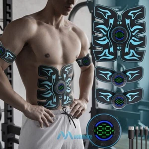 Abdominal Muscle Abs Stimulator EMS Trainer 10 Modes 25 Levels Massager Gym Belt - Picture 1 of 15
