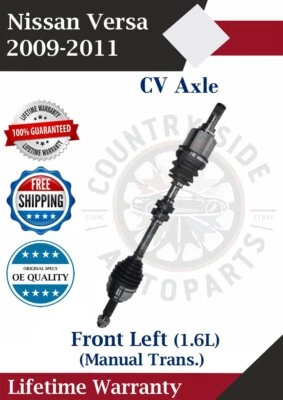 Nuevo eje CV delantero izquierdo OE para Nissan Versa 2009-2011 1,6 L transmisión manual Foto 1 de 4