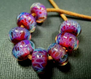 5FISH ~ Handmade Lampwork Boro Spacer Beads ~ Magical (8) - Picture 1 of 1