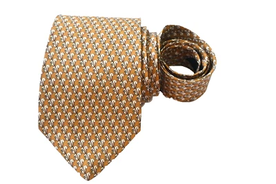 BROOKS BROTHERS MEN'S TIE BEIGE/ANIMAL PRINT WIDTH: 3.75" LENGTH: 58" Foto 1 de 3