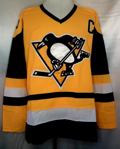 Mario Lemieux Pittsburgh Penguins Gold "1981-1984 Throwback" CCM NHL Jersey Cover