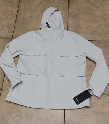 Men’s Lululemon Stretch Cargo Full Zip Jacket White Opal Sz XL  LM4AFWS NWT - Image 1 of 2