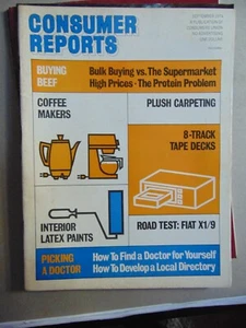 CONSUMER REPORTS September 1974 Tape Decks 8-Track - Picture 1 of 1