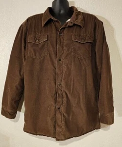 Chaqueta de Pana PrAna Para Hombres XL Snap Forrada Sherpa Naranja Cabaña Senderismo Vellón  - Imagen 1 de 6