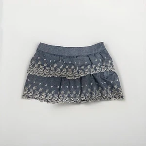 Blue Asphalt Women's/Juniors Skirt Flowers/Floral, Blue and White, Size XL - Picture 1 of 6