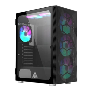 Montech X3 MESH BLACK windowed side panel tempered glass ATX Tower Case - Afbeelding 1 van 6