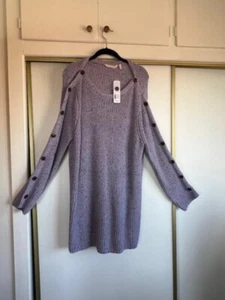 Nuevo con etiquetas Suéter Túnica Pullover Punto Coctelera Suave Lavanda XL Suave Envolventes - Imagen 1 de 8