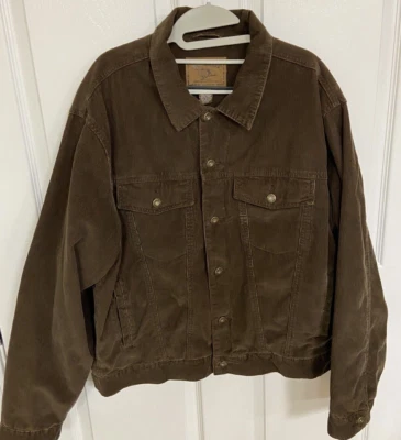 Reel Legends Men's Size L Brown Corduroy Coat Jacket Rare - Image 1 of 4