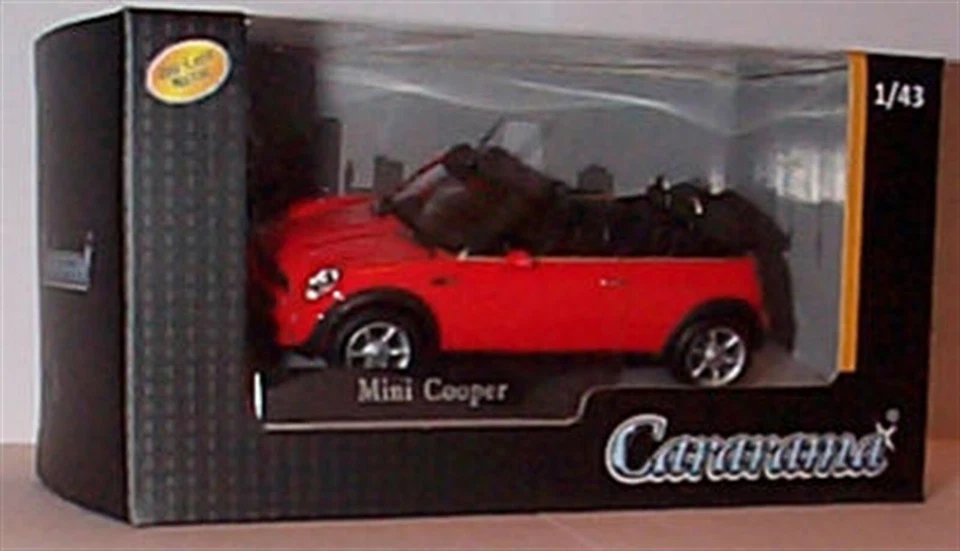 New Mini Cooper Cabriolet Open in Red 1-43 scale new in box - Image 1 of 1