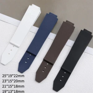 25 23 21 19mm Silicone Rubber Watchband for Hublot Sport Female Woman Waterproof - Picture 1 of 10