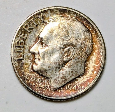 1948-S/S RPM Roosevelt Silver Dime TONED - Image 1 of 4