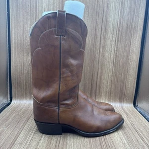 J Chisholm Brown Genuine Leather Cowboy Western Mens Boots Size 10.5 D USA - Picture 1 of 11