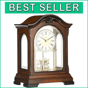 Sophisticated 8.25" Walnut Chiming Clock – Traditional Elegance for Living Rooms - Picture 1 of 6