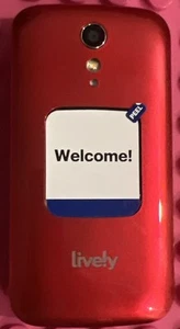Lively Jitterbug Flip 2, TCL, 4058P, Red, Flip Phone, Unlocked, Reset, ๐ Info - Afbeelding 1 van 6