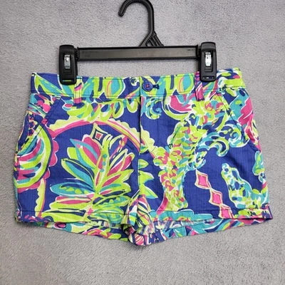 Pantalones Cortos Lilly Pulitzer Niñas 10 Mini Callahan Multicolor Ligero 1.5" Entrepierna Foto 1 de 4