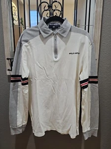 Vtg Lauren Ralph Lauren Polo Sport Rugby Shirt Polo Long Sleeve Sz Large L - Picture 1 of 6
