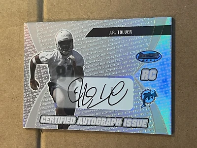 2003 BOWMAN'S BEST - J.R. TOLVER DOLPHINS ROOKIE AUTOGRAPH #143 - Image 1 of 2