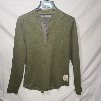 REI Henley Mens M Heather Green - Image 1 of 4
