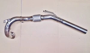 VW Golf 7 VII GTI Downpipe 76mm TSI 2,0l Hosenrohr Sportauspuff Auspuff - Bild 1 von 1