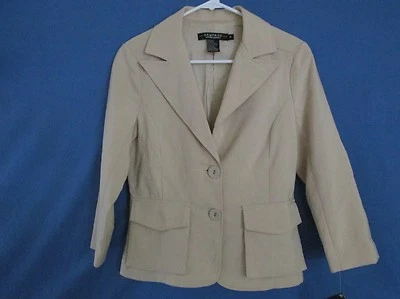 Nuevo Traje Blazer Para Mujer Rampage Elastizado Caqui Chaqueta Forrado Con Botones Talla Pequeña Foto 1 de 4