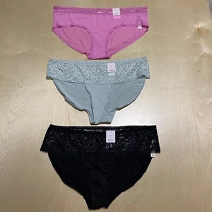 Auden Size XL Women's 3 Pack Micro Hipster Panties Underwear - Picture 1 of 12