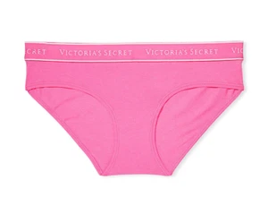 Victoria's Secret Sexy Hiphugger Pantie Smooth Classic Pink Block LOGOXS SML NWT - Picture 1 of 4
